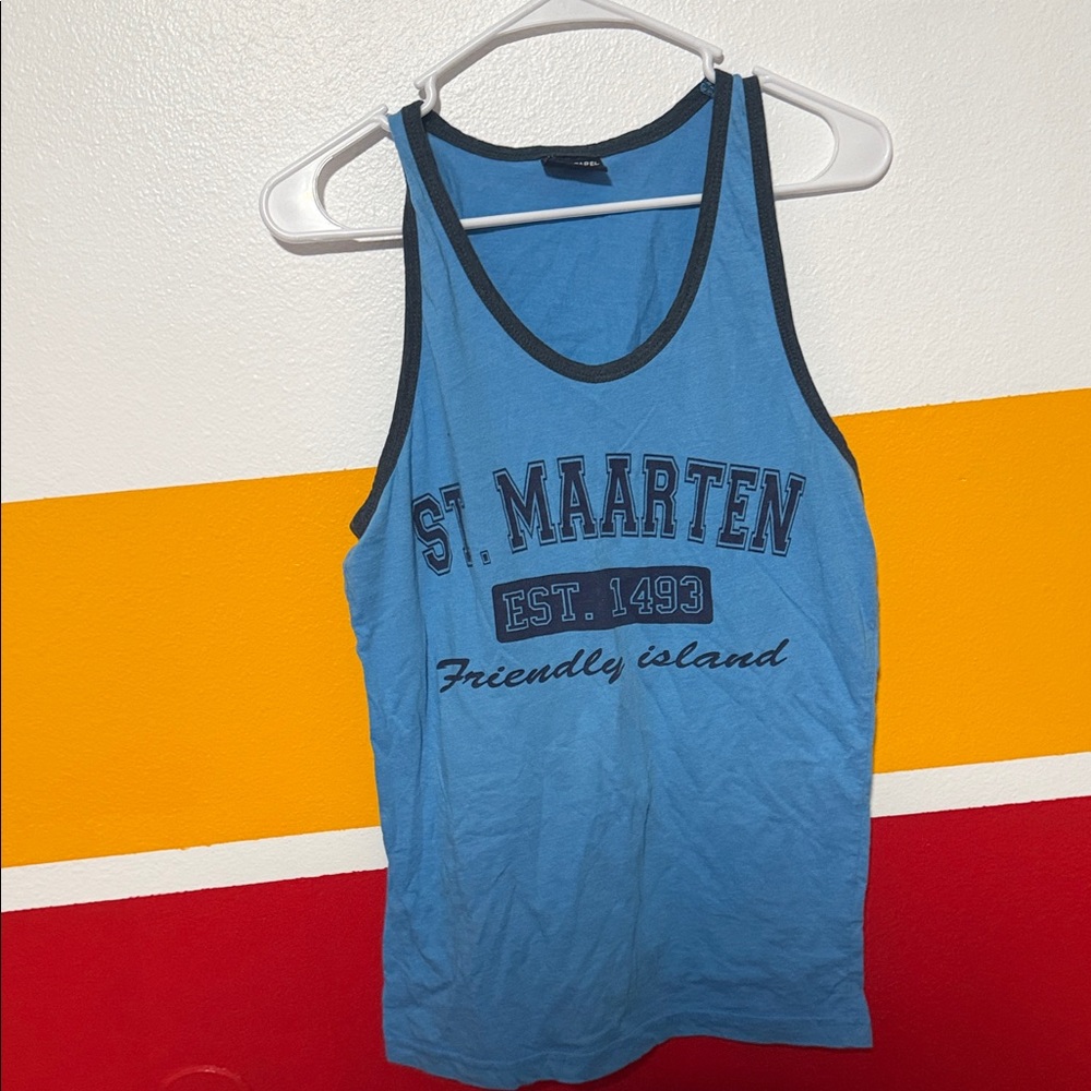 Blue St. Maarten Tank Top